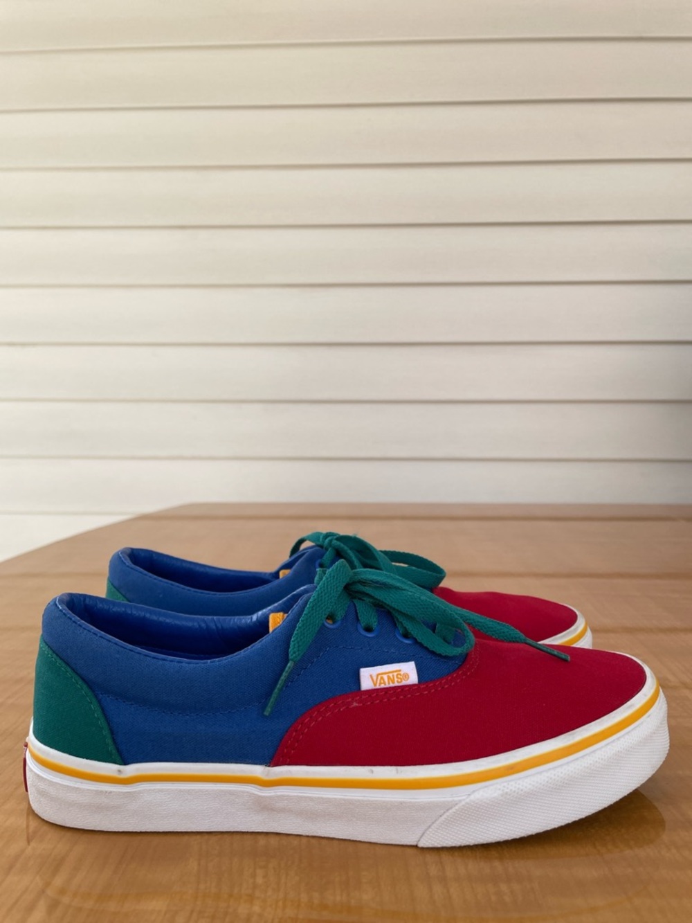 Vans Kids Era Primary Block Lapis Blue Youth Low Top Sneakers Size 5.5